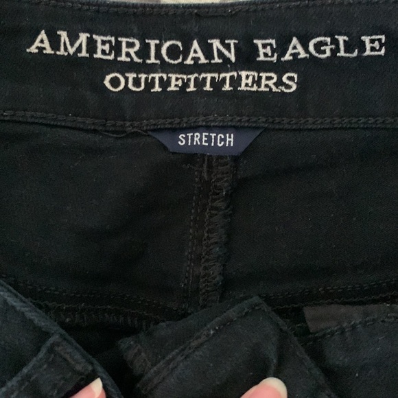 American Eagle Black Denim Shorts (size 2) - Picture 7 of 7